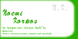 noemi korpos business card